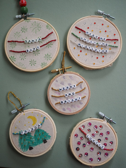Thursday, 10th of December 2026, 6.30pm - Christmas Craft Workshop at Canteena in Sale - Hoop Ornaments